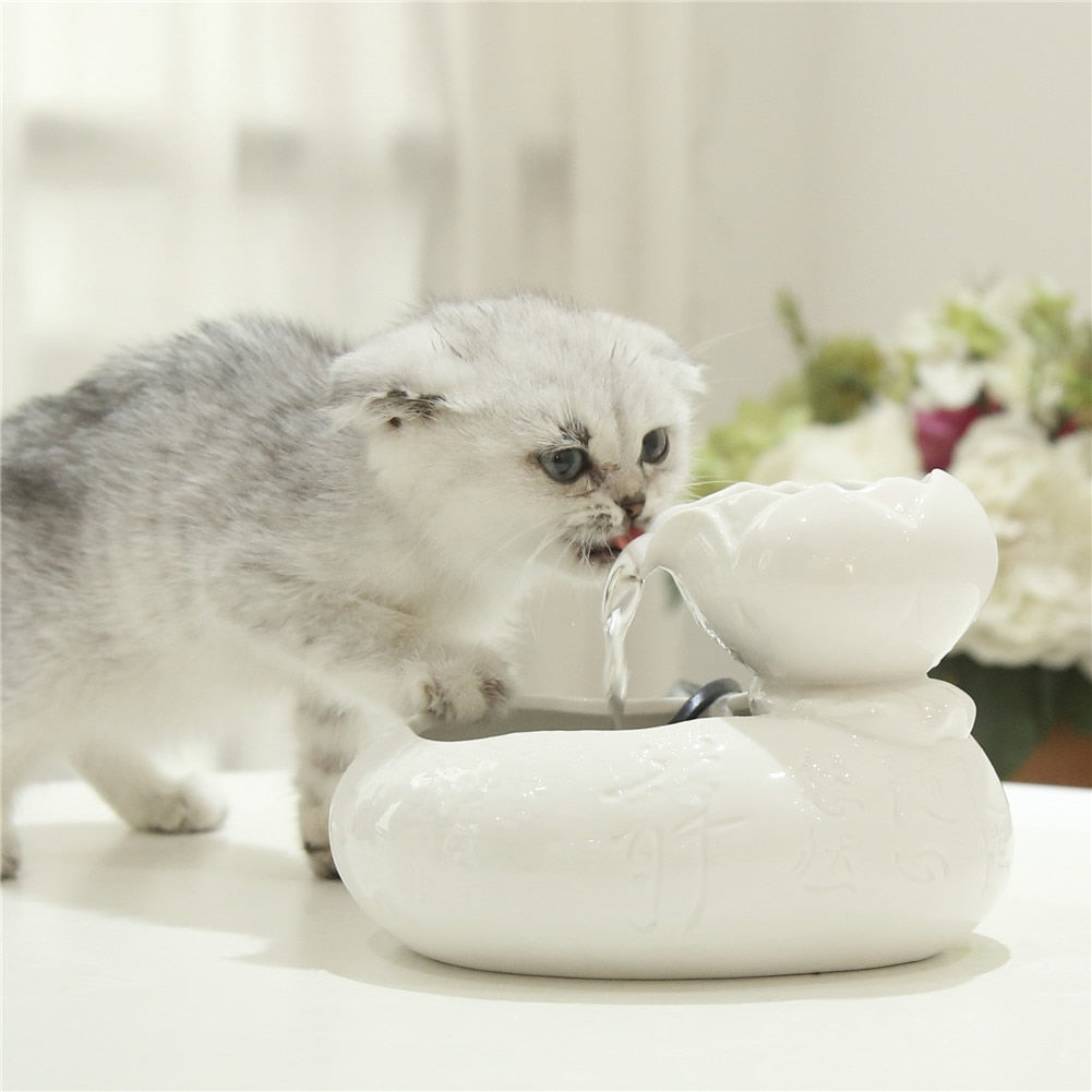 Ceramic Cat Water Fountain - Cat water fountain