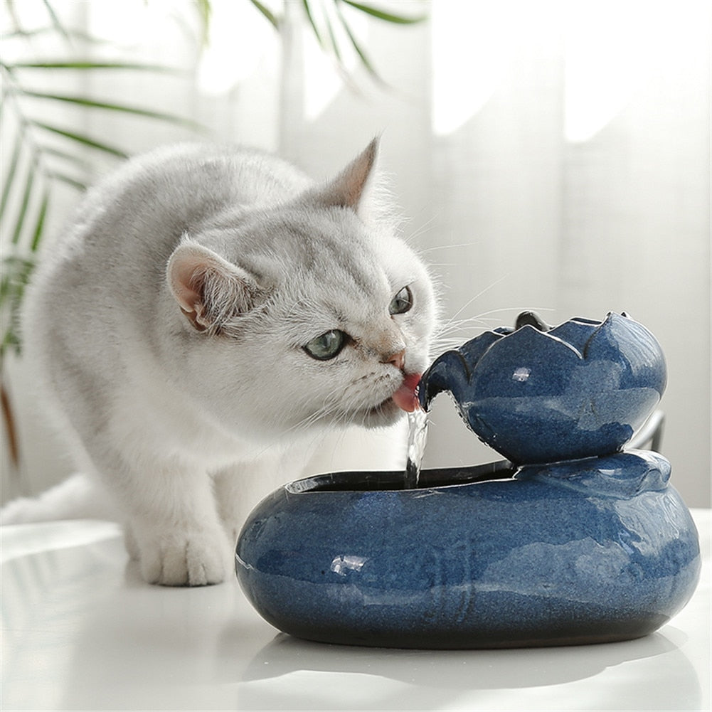 Ceramic Cat Water Fountain - Cat water fountain