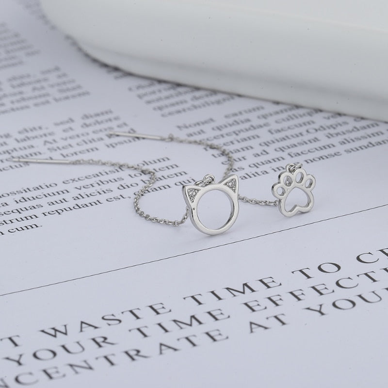 Chain Cat Earrings - Cat earrings