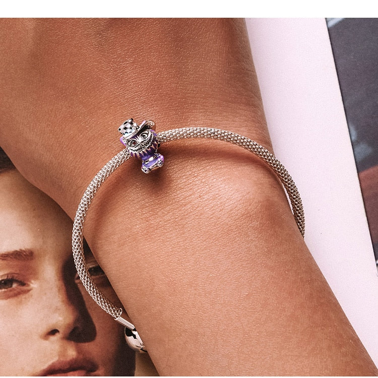 Cheshire Cat Bracelet Charm - Cat charms