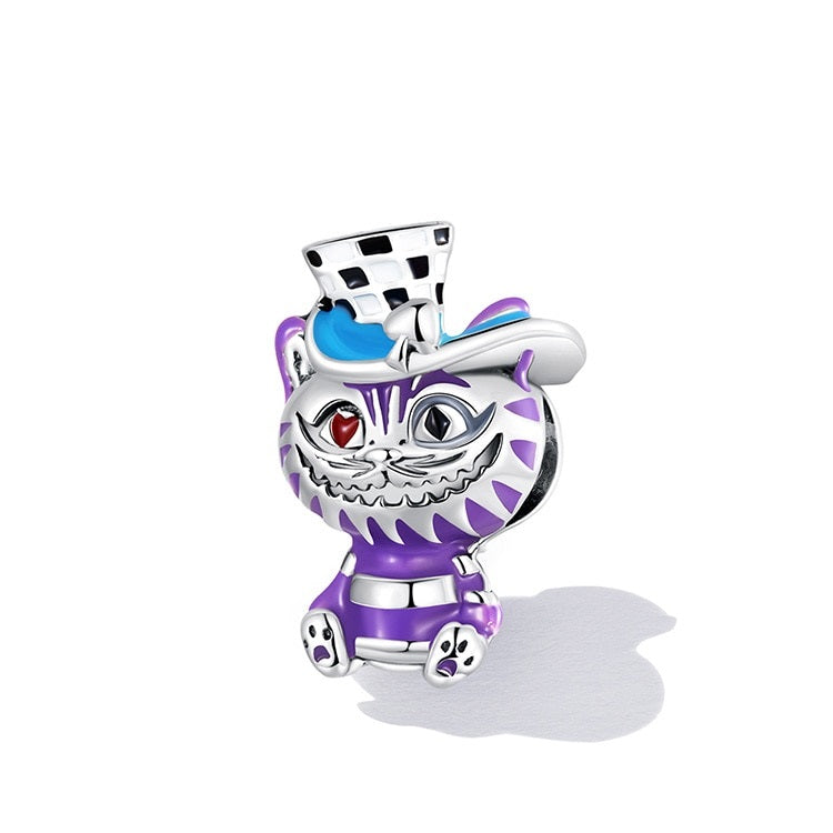 Cheshire Cat Bracelet Charm - Cat charms