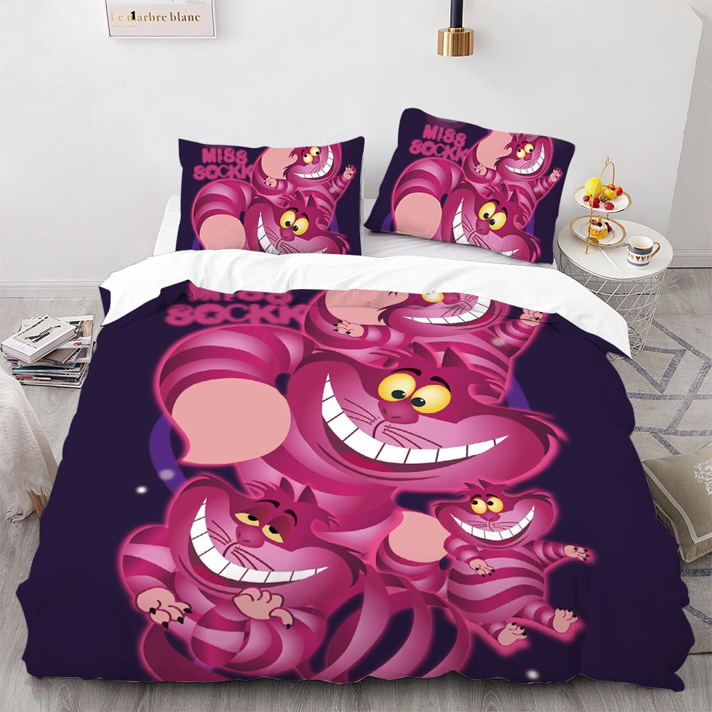 Cheshire Cat Duvet Cover - Black / 175x218CM