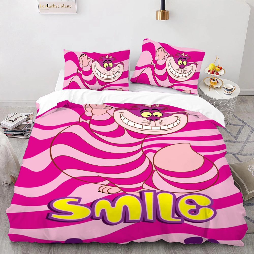 Cheshire Cat Duvet Cover - Pink / 175x218CM
