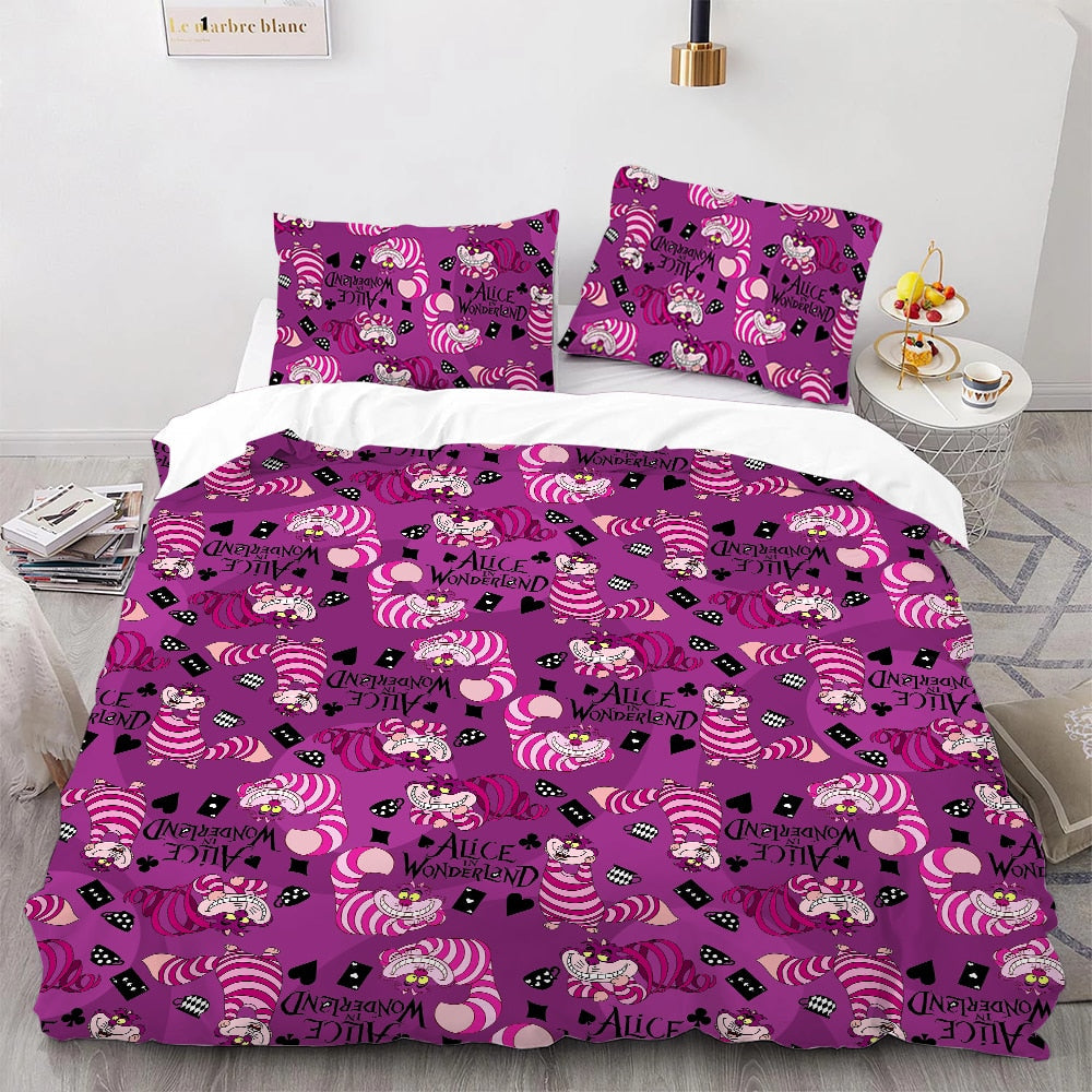 Cheshire Cat Duvet Cover - Fuchsia / 175x218CM