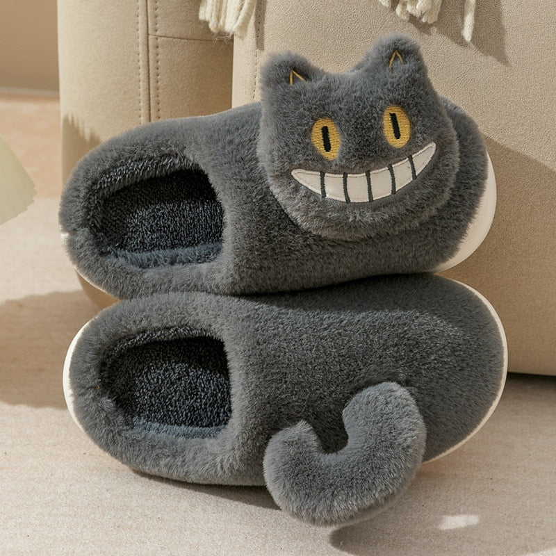 Cheshire Cat Slippers - Gray / CN 36-37 / CN - Cat slippers