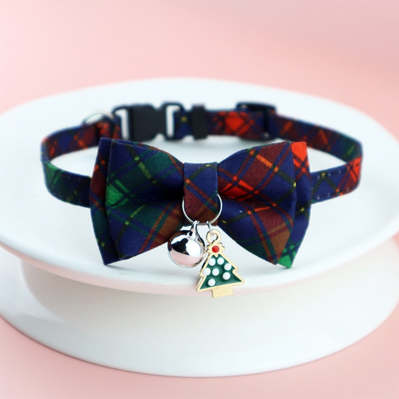 Christmas Cat Collars - Black Bow / Neck 18-28cm - Cat