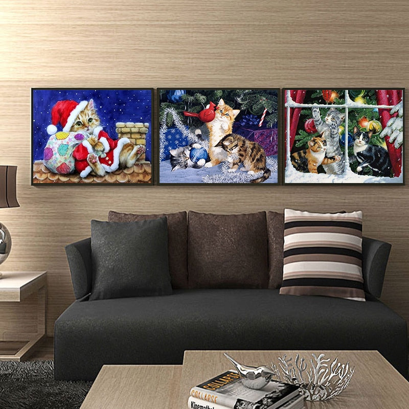 Christmas Cat Diamond Painting