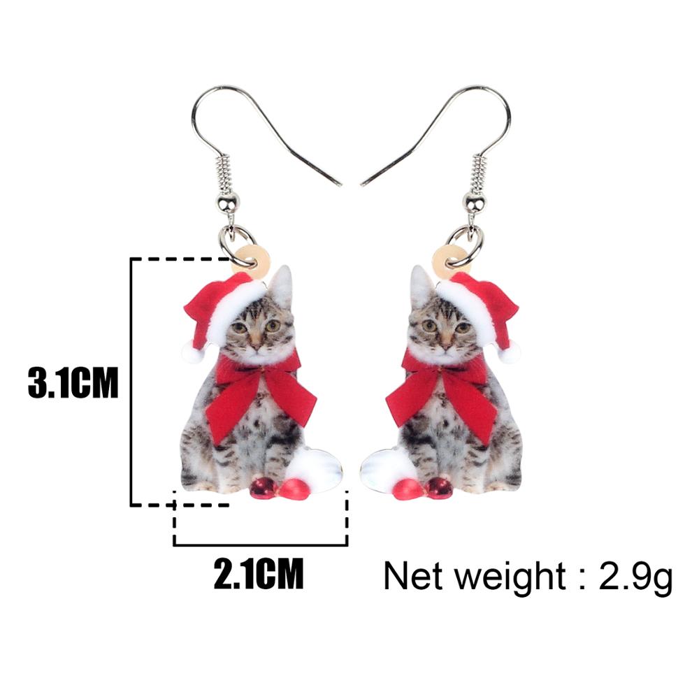 Christmas Cat Earrings - Cat earrings