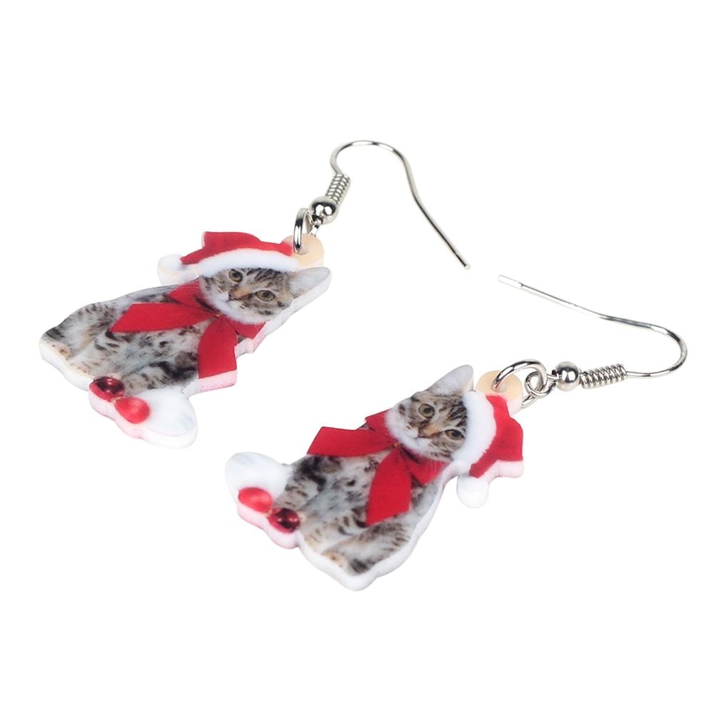 Christmas Cat Earrings - Cat earrings