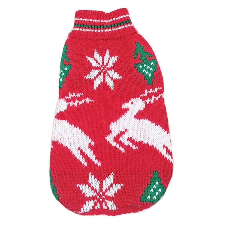 Christmas Clothes for Cats - Red White Deer / 6 - Clothes
