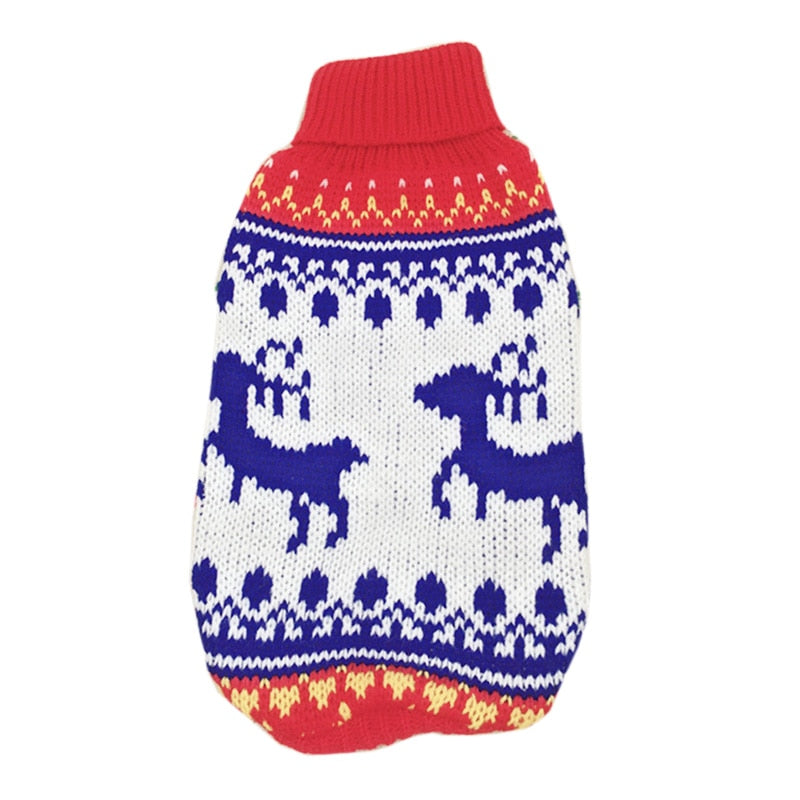 Christmas Clothes for Cats - White Navy Deer / 6 - Clothes