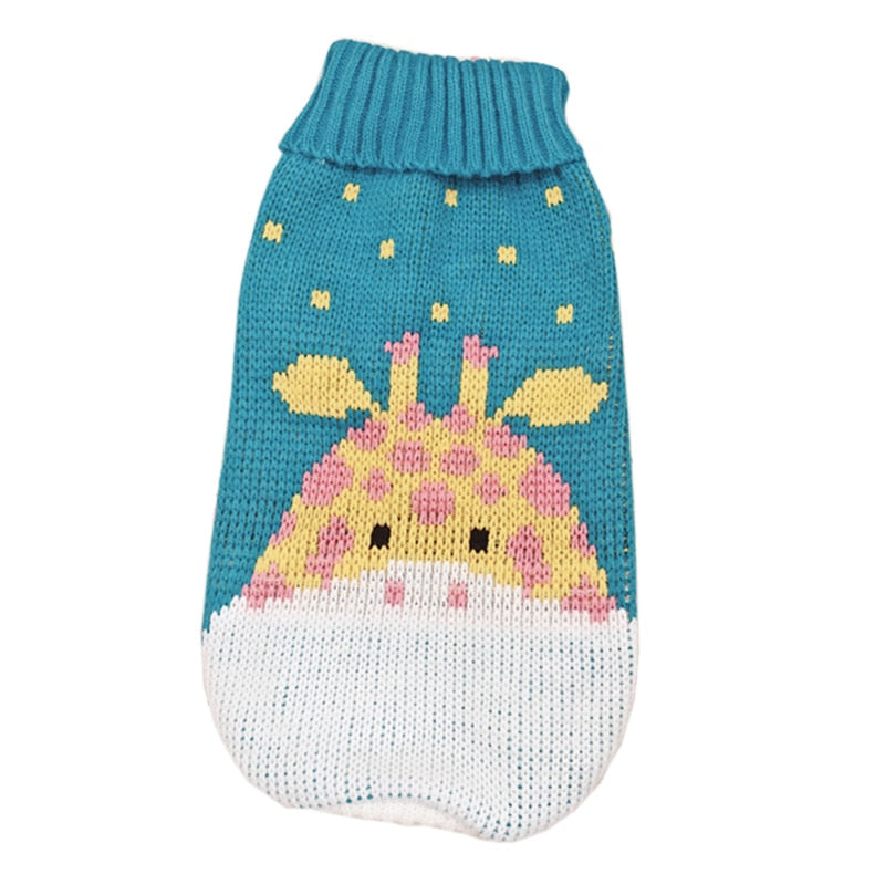 Christmas Clothes for Cats - Navy Giraffe / 6 - Clothes for