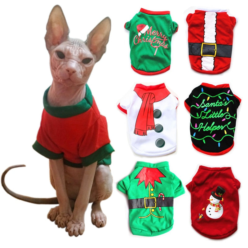 Christmas Shirts for Cats - Shirts for Cats