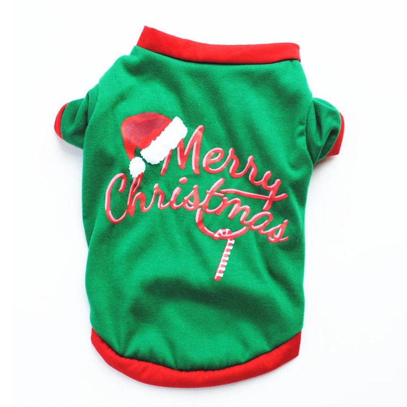 Christmas Shirts for Cats - Green-Red / XS - Shirts for Cats