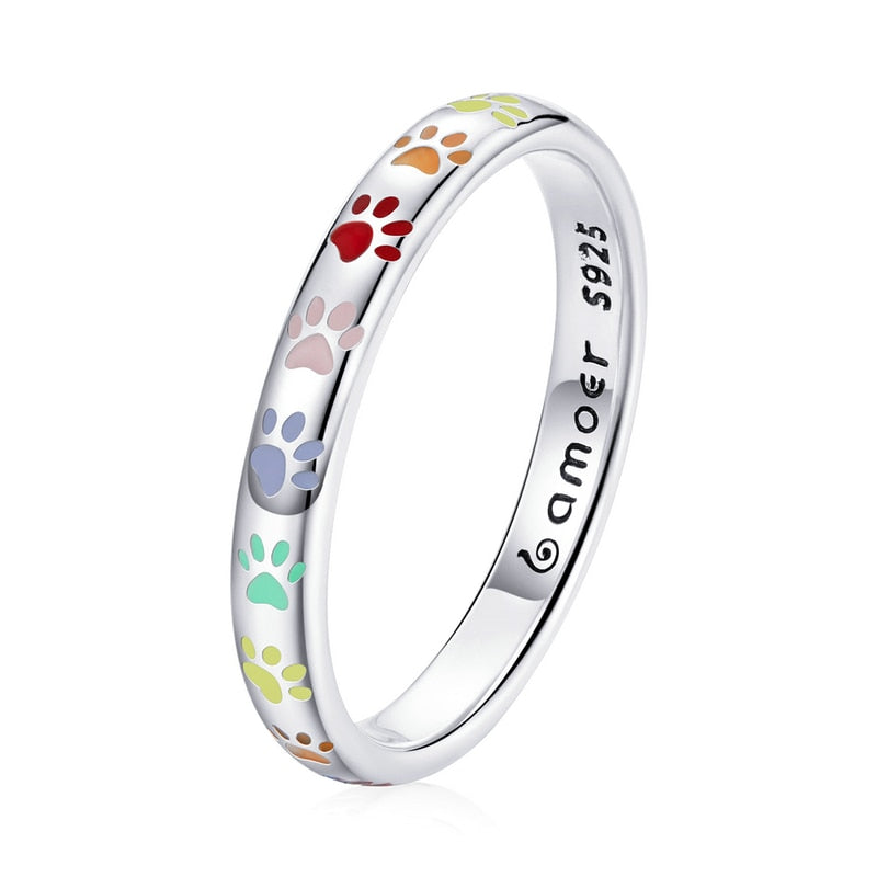 Colorful Cat Paw Ring - 5 - cat rings