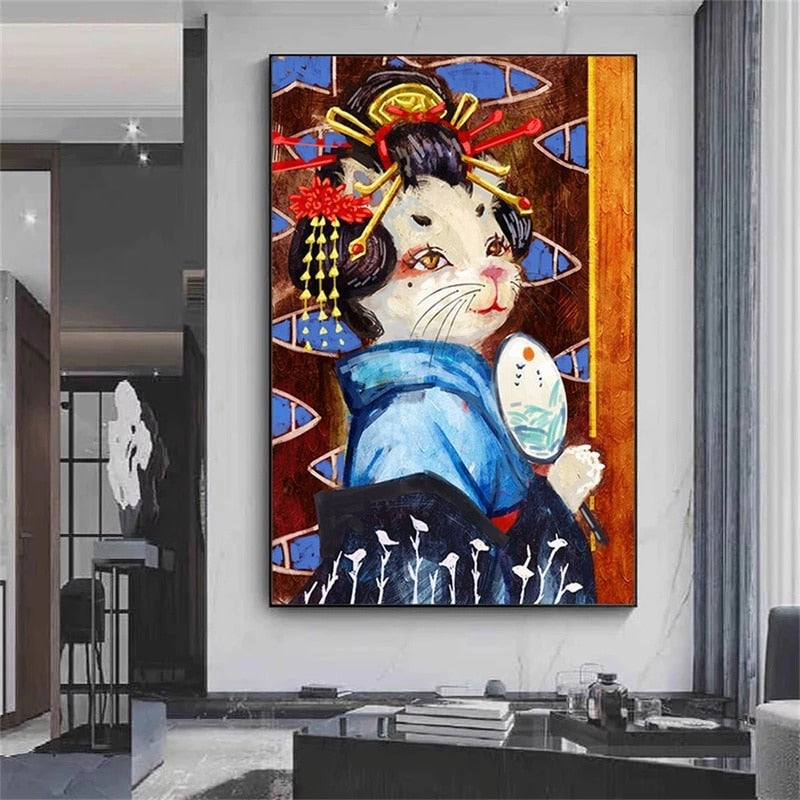 Colorful Cat Wall Art