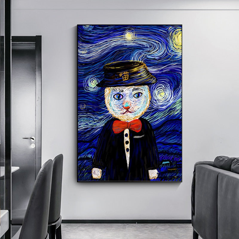 Colorful Cat Wall Art