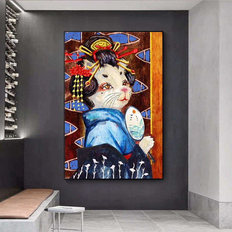 Colorful Cat Wall Art