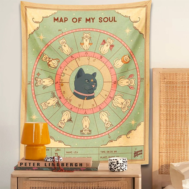 Constellation Cat Tapestry - Cat Tapestry
