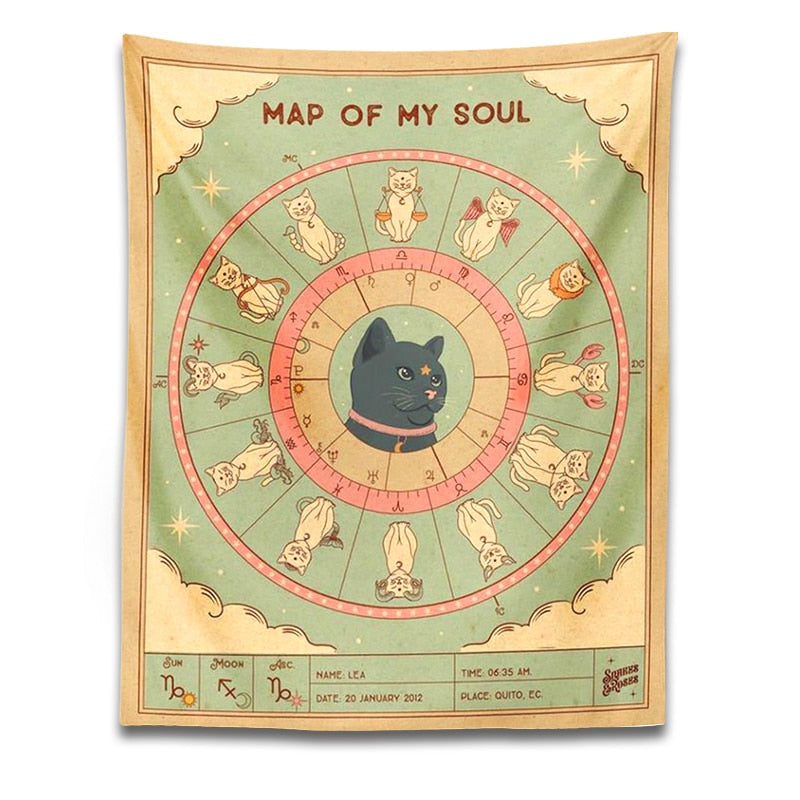 Constellation Cat Tapestry - Cat Tapestry