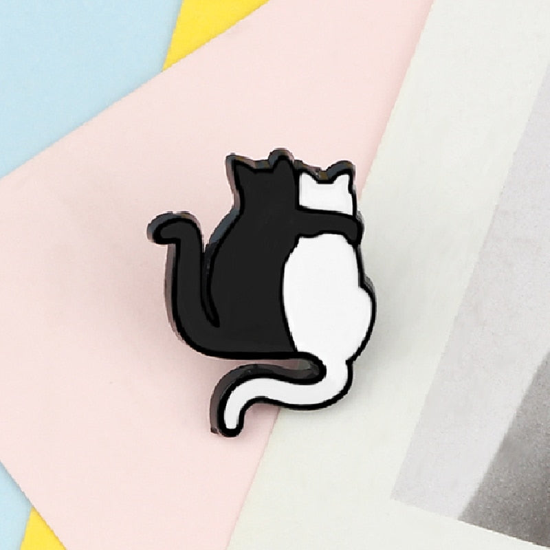 Couple Cat Enamel Pins