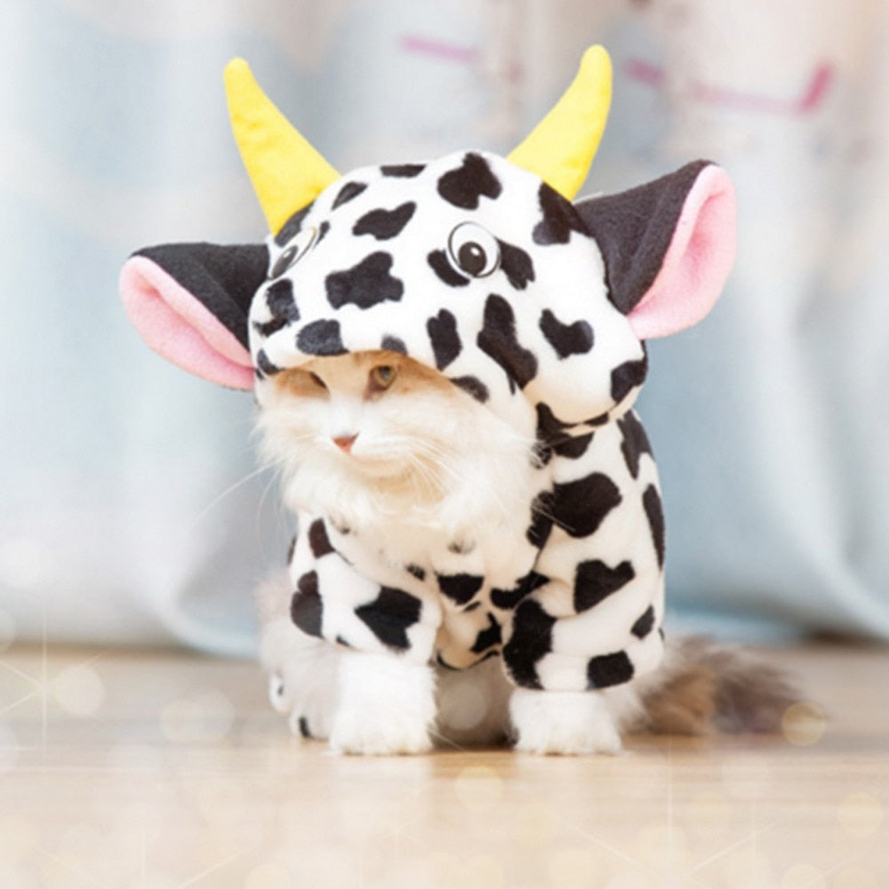 Cow Costume for Cat