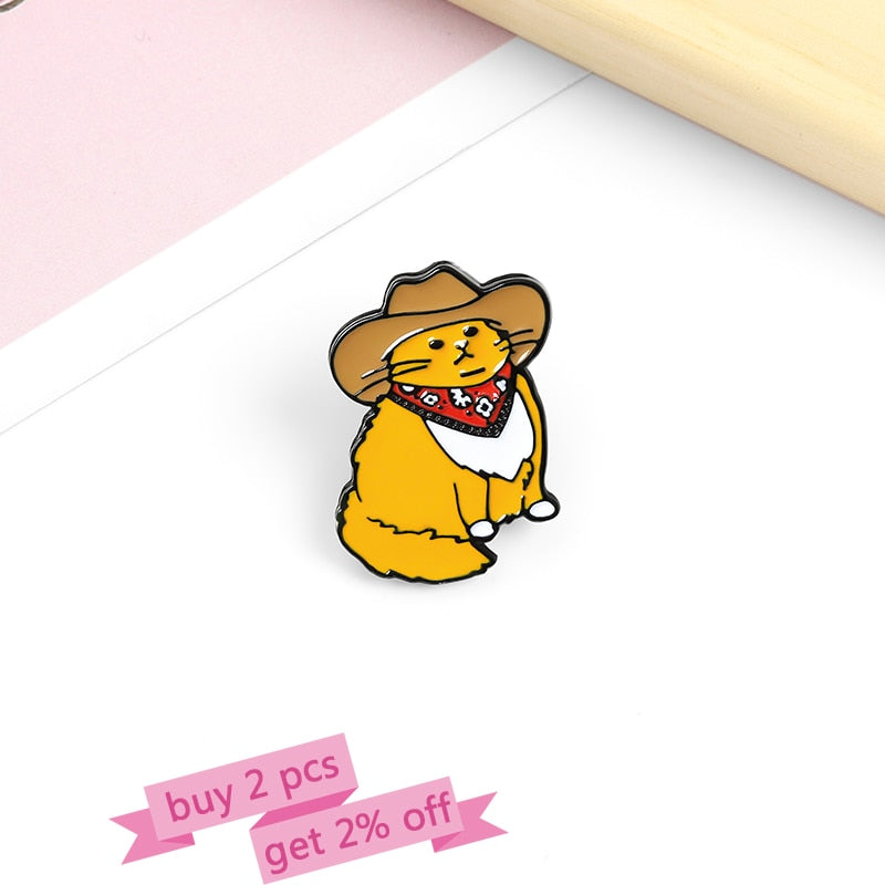 Cowboy Cat Pin