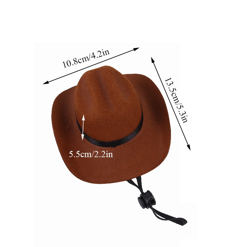 Cowboy Hats for Cats - Brown / S - Hat for Cats