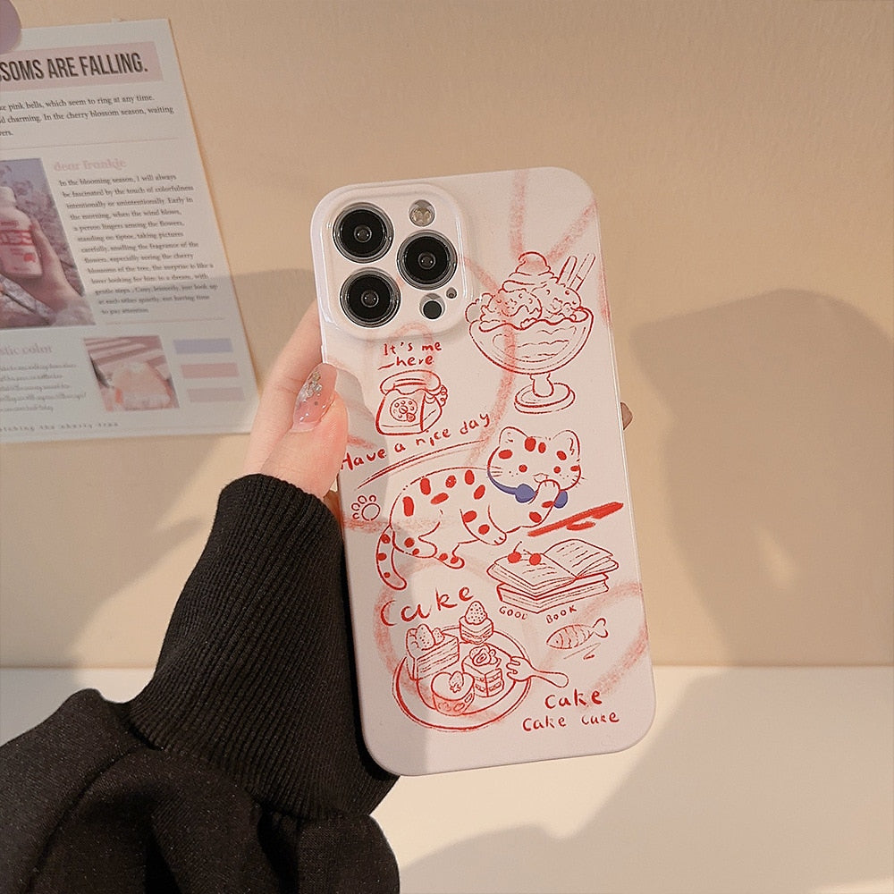 Cute Aesthetic iPhone Cat Phone Case - Cat Phone Case