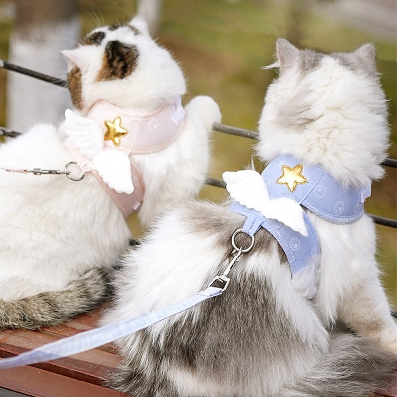 Cute Angel Cat Harness - cat harness leash