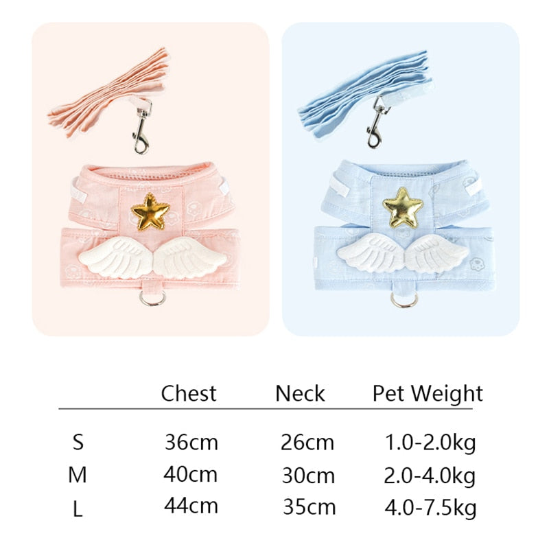 Cute Angel Cat Harness - cat harness leash