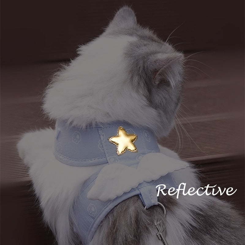 Cute Angel Cat Harness - cat harness leash