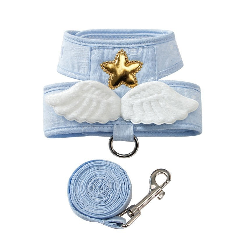 Cute Angel Cat Harness - Blue / S - cat harness leash