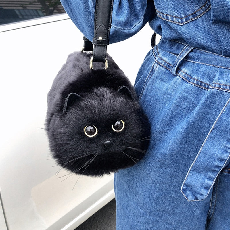 Cute Black Handbag - Cat Handbag