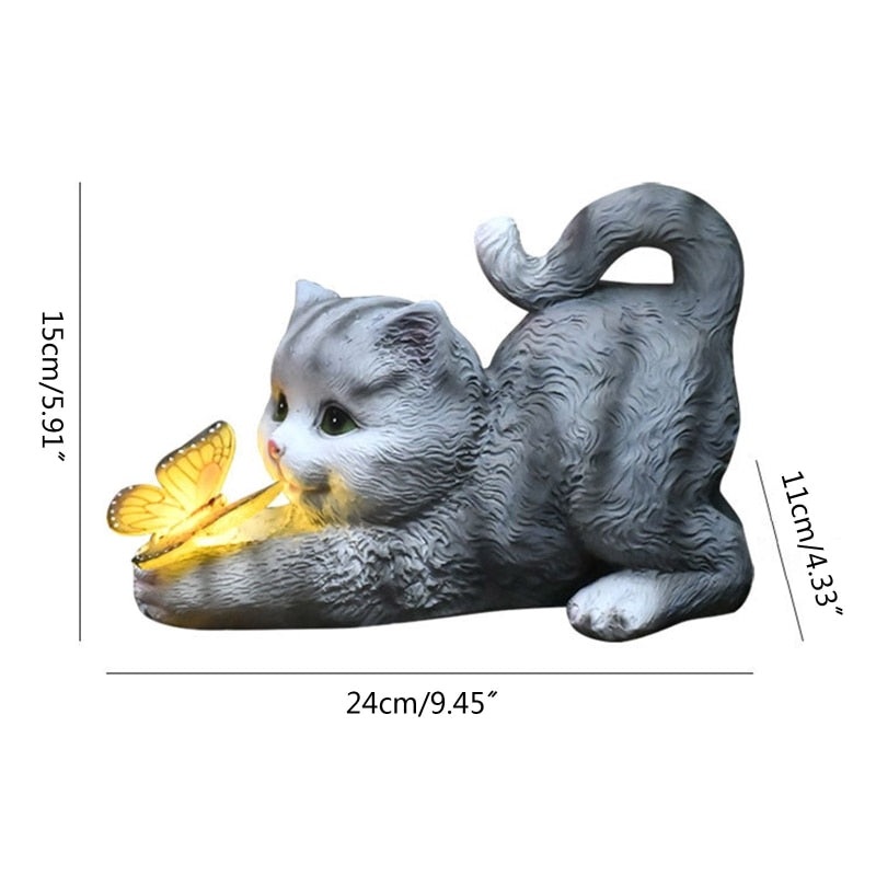 Cute Butterfly Cat Statue