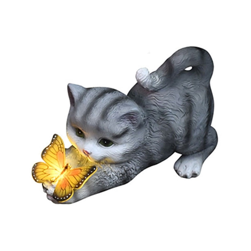 Cute Butterfly Cat Statue