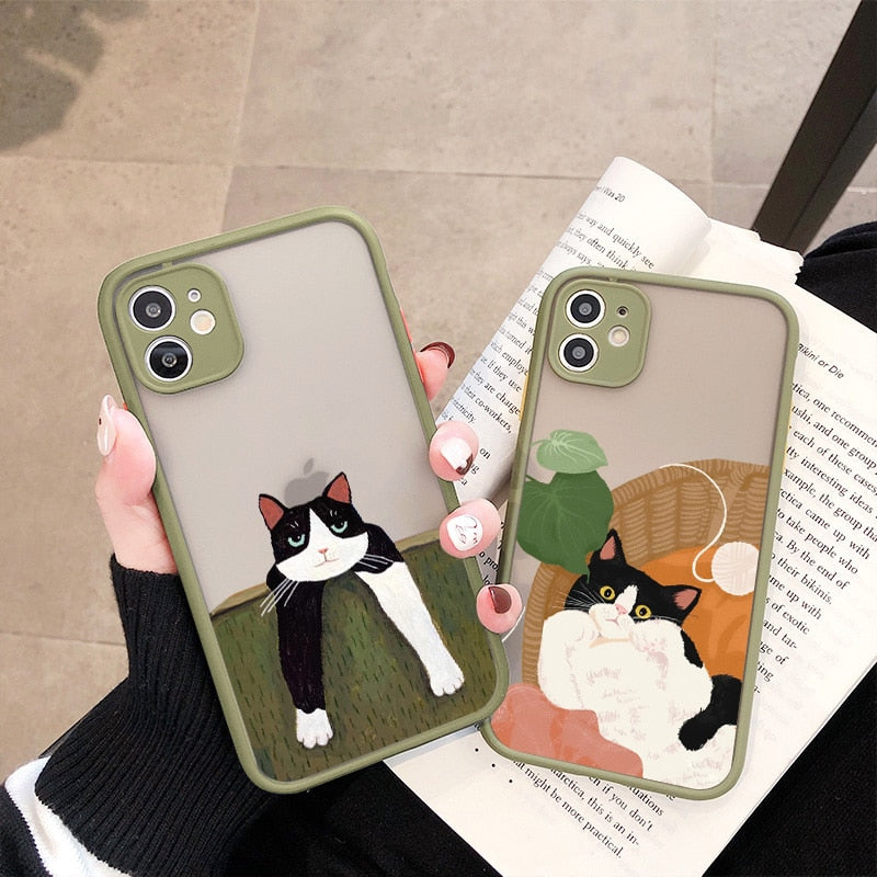 Cute Cartoon Cat iPhone Case - Cat Phone Case