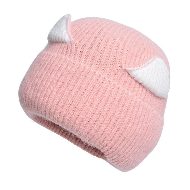 Cute Cat Beanie - Pink - Cat beanie