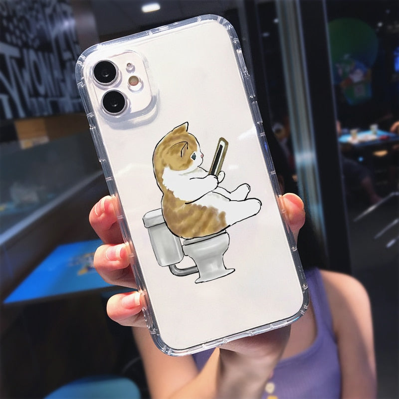 Cute Cat Clear iPhone Case - For iPhone 6 6s / Cellphone -