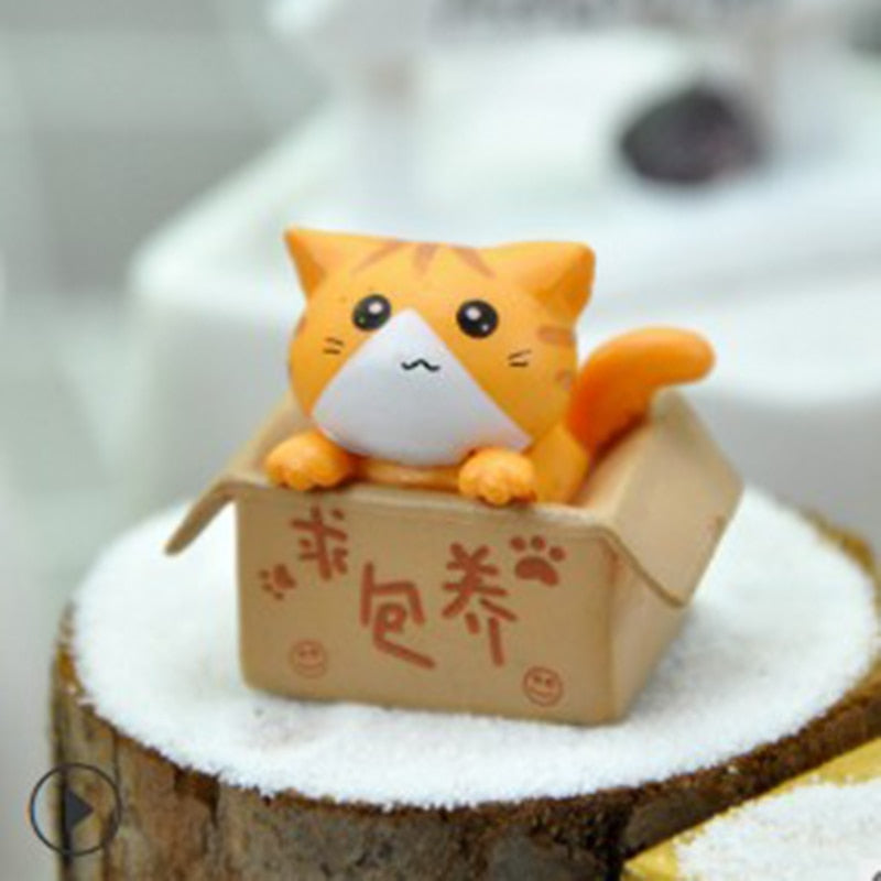 Cute Cat Figurines - Orange