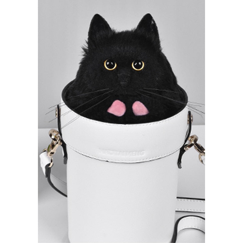 Cute Cat Handbag - Black - Cat Handbag