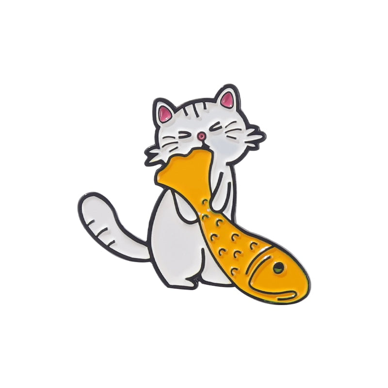 Cute cat pins - cat fish1
