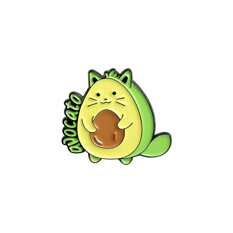 Cute cat pins - avocato