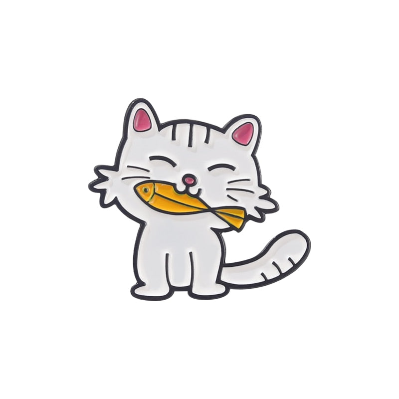 Cute cat pins - cat fish2