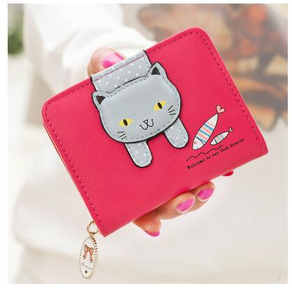 Cute Cat Purse - Red - Cat purse
