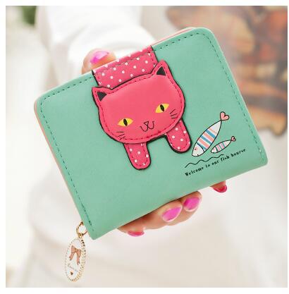 Cute Cat Purse - Green - Cat purse