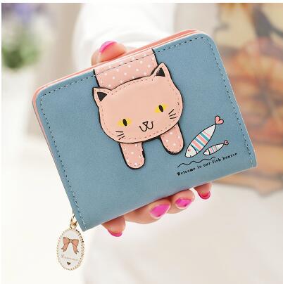 Cute Cat Purse - Blue - Cat purse