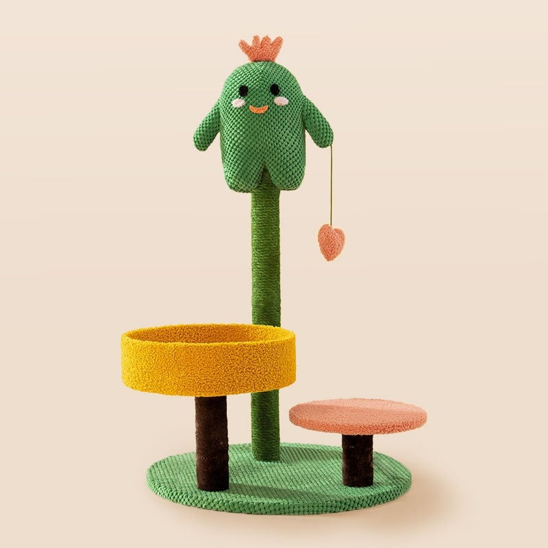Cute Cat Scratching Post - Green - Cat scratching post