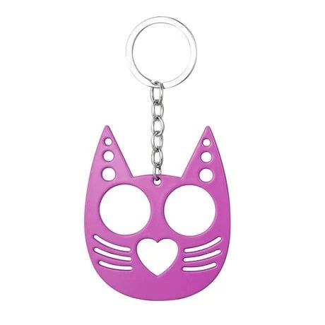 Cute Cat Stabber Keychain - Purple - Cat Keychains