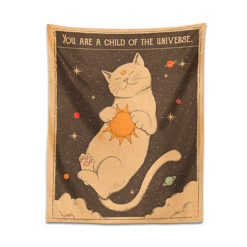 Cute Cat Tapestry - Sun - Cat Tapestry